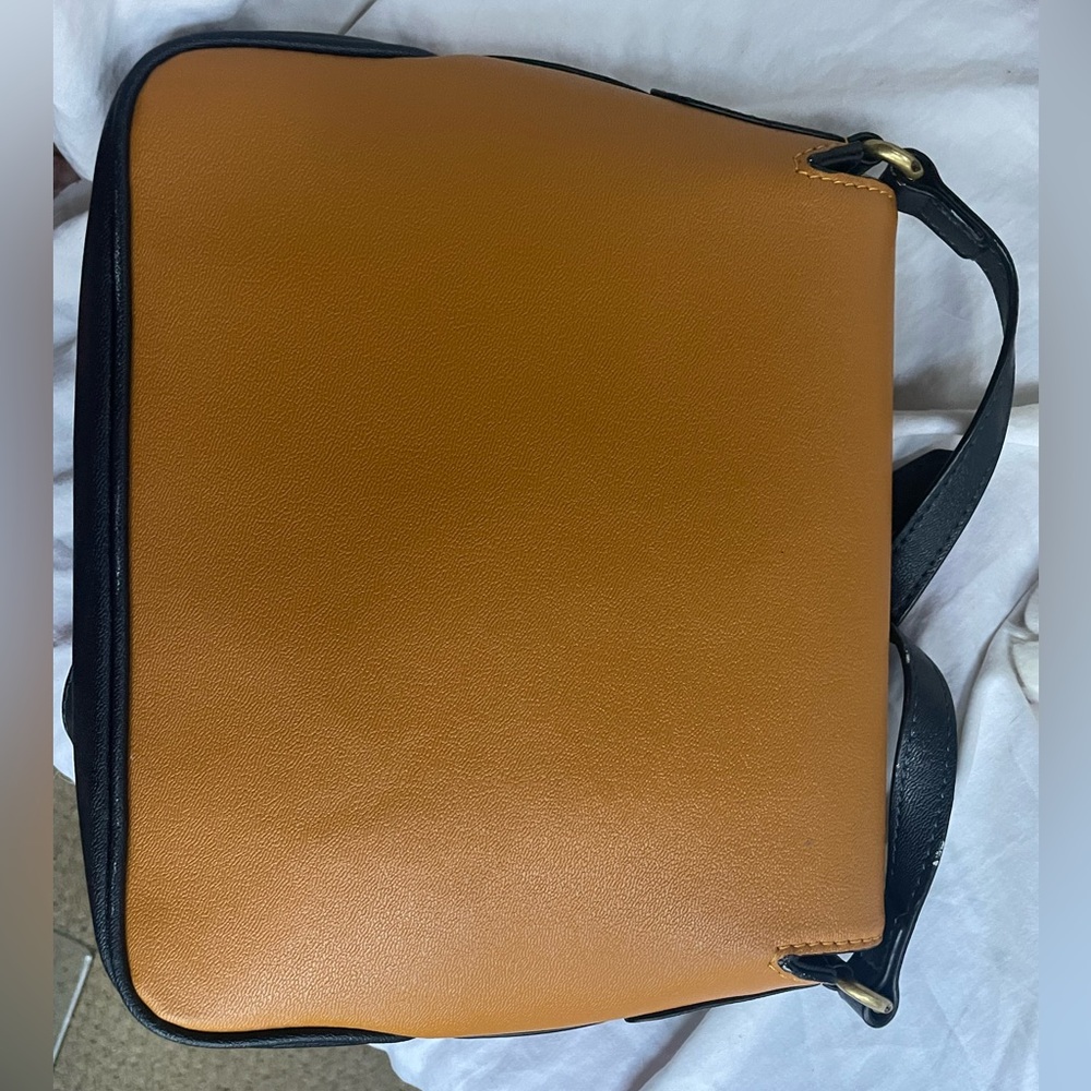 Gucci Small Messenger with Double GG Bag Dark Navy and Yellow Leather - Picture 5 of 7